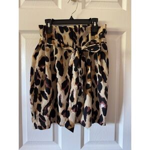 NWOT‎ Altar State Paper Bag Waist Leopard Print Skirt Medium
